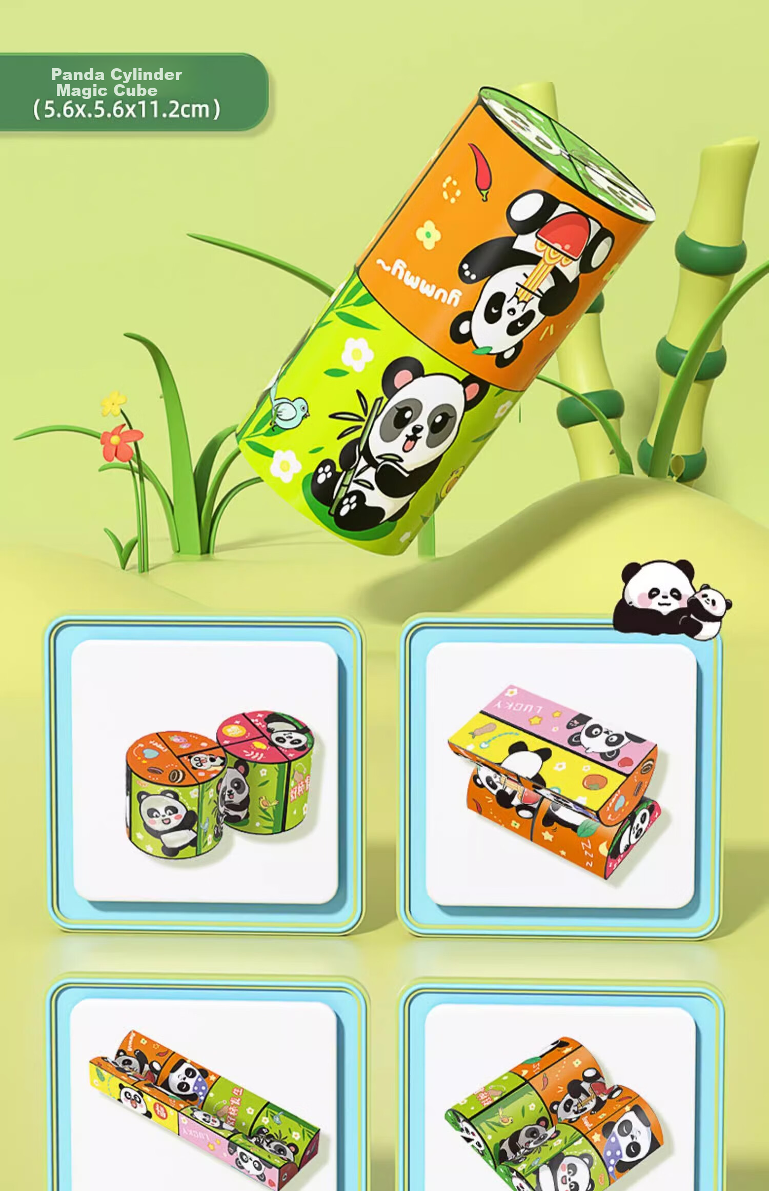 Lankupa Panda Transformable Infinite Cube, 3D строительные блоки, развивающая игрушка для детей 3-6 лет, подарок на Новый год для девочек