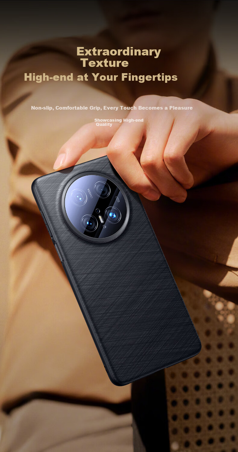Чехол для Huawei Mate 70 Pro Mofei, кожаный, противоударный, с защитой камеры, черный