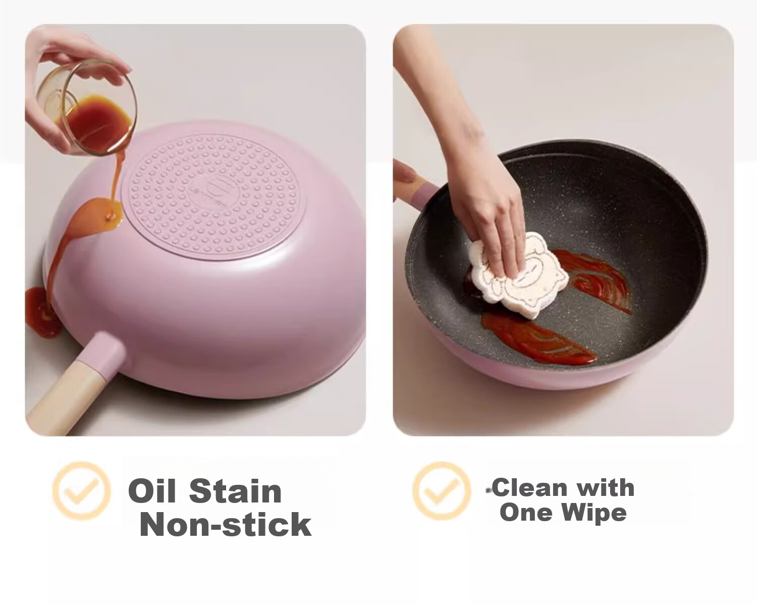 Сковорода Lanmi Titanium Non-Stick Wok, 30 см, с антипригарным покрытием, для дома, подходит для газовых, индукционных и открытого пламени