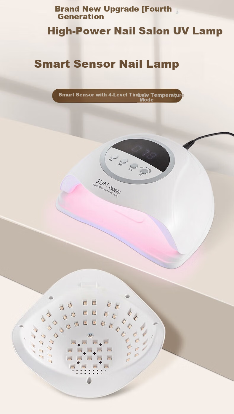 Лампа для сушки ногтей Mingba SUNX20 Super Sunuvled, 240 Вт, белая, с таймером 10/30/60/99 сек, УФ/LED