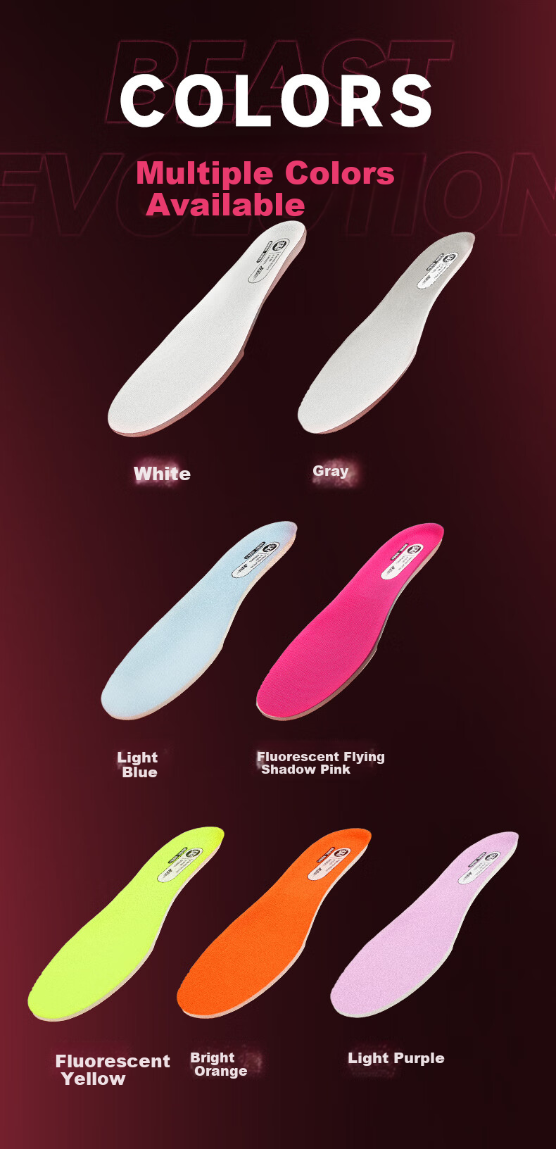 QIAODAN Feiying Plaid Series Matching Insoles, Yaxiangniu Men's Supercritical Foam Marathon Running Insoles