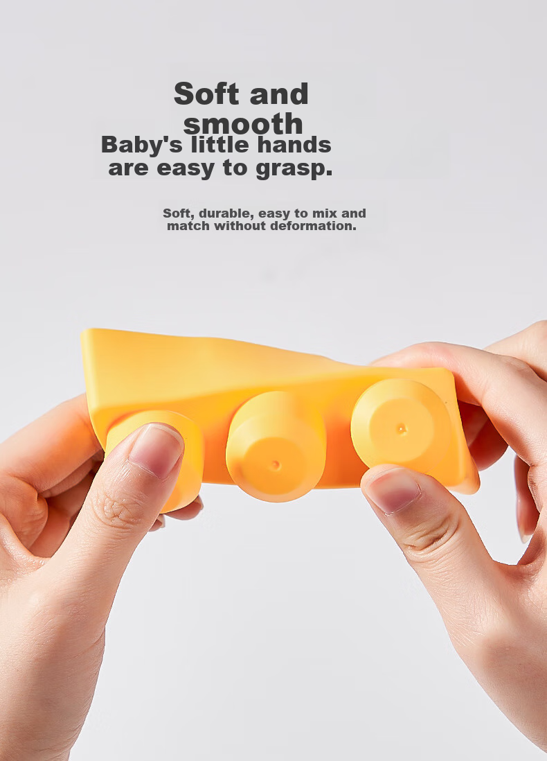 Конструктор CAREBABY "Мягкие кубики", 53 детали, для детей от 0 до 3 лет, подарок на день рождения