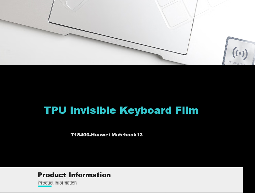 Защитная пленка для клавиатуры Huawei MateBook 13 Jichuan, TPU, водонепроницаемая и пыленепроницаемая