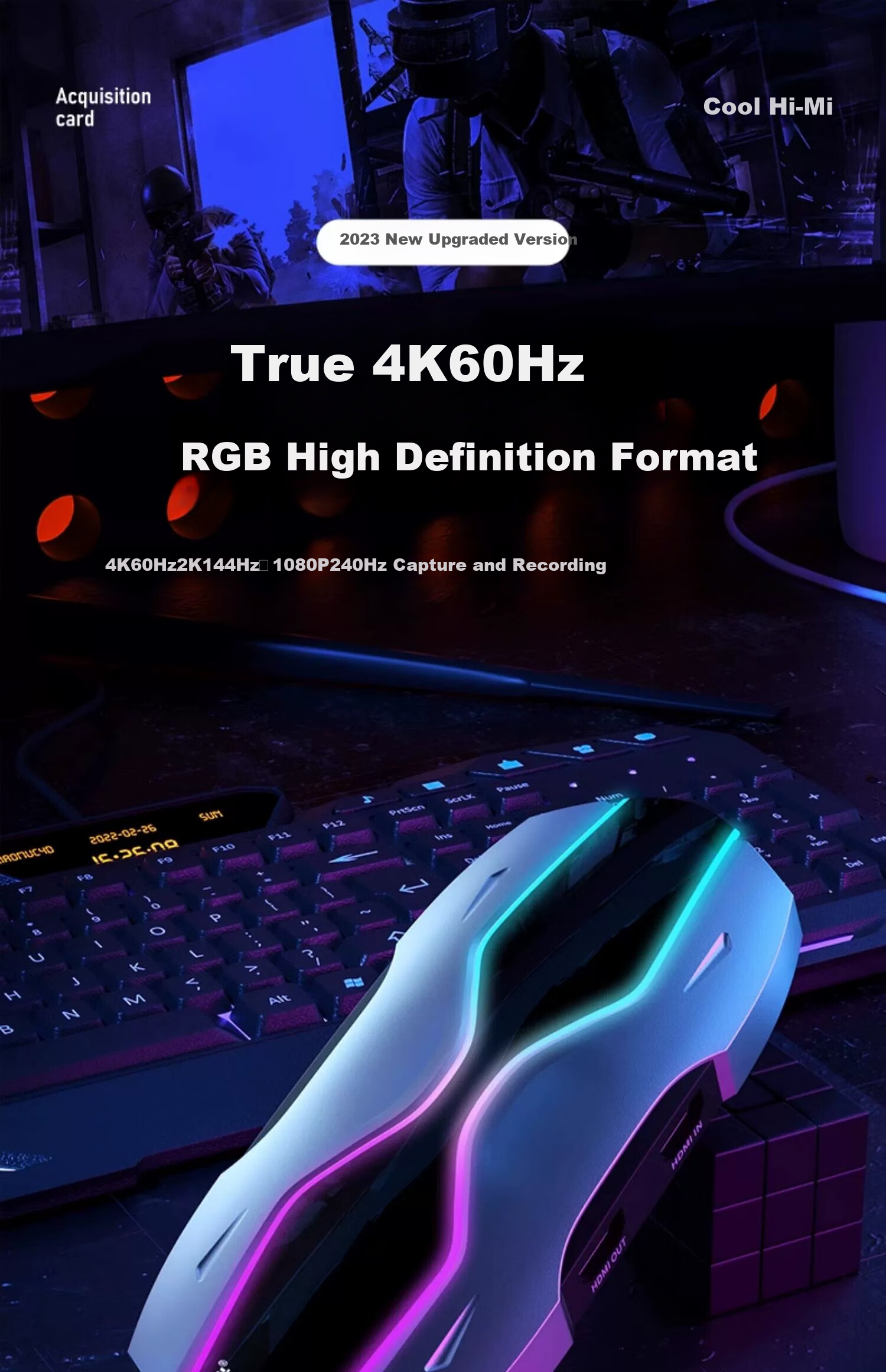 Карта захвата CreHiVi 26P4K HDMI, видео для игр и прямой трансляции, поддержка мобильных телефонов, планшетов, камер, запись и воспроизведение PUBG, зеркальные камеры с прямой трансляцией 120 кадров/с