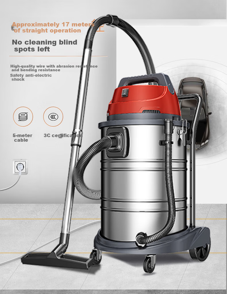 Промышленный пылесос Jienuo 505-60L, 2000 Вт, 60 л, влажная и сухая уборка, функция выдува