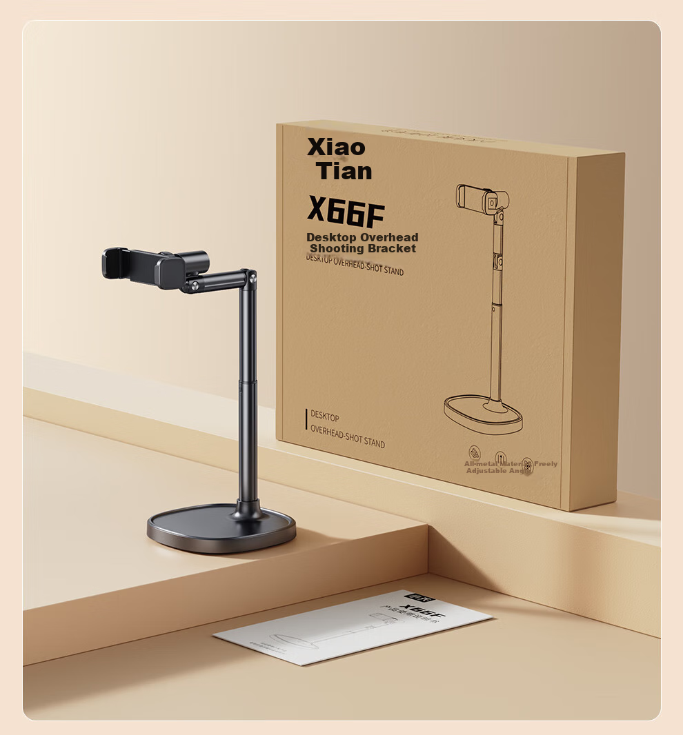 Штатив для телефона Xiaotian (JOPREE) для прямой трансляции, настольная съемка, многофункциональный, с вращением на 360°, регулируемой высотой, для фотосъемки, просмотра сериалов, онлайн-уроков, распаковки, универсальный держатель для телефона