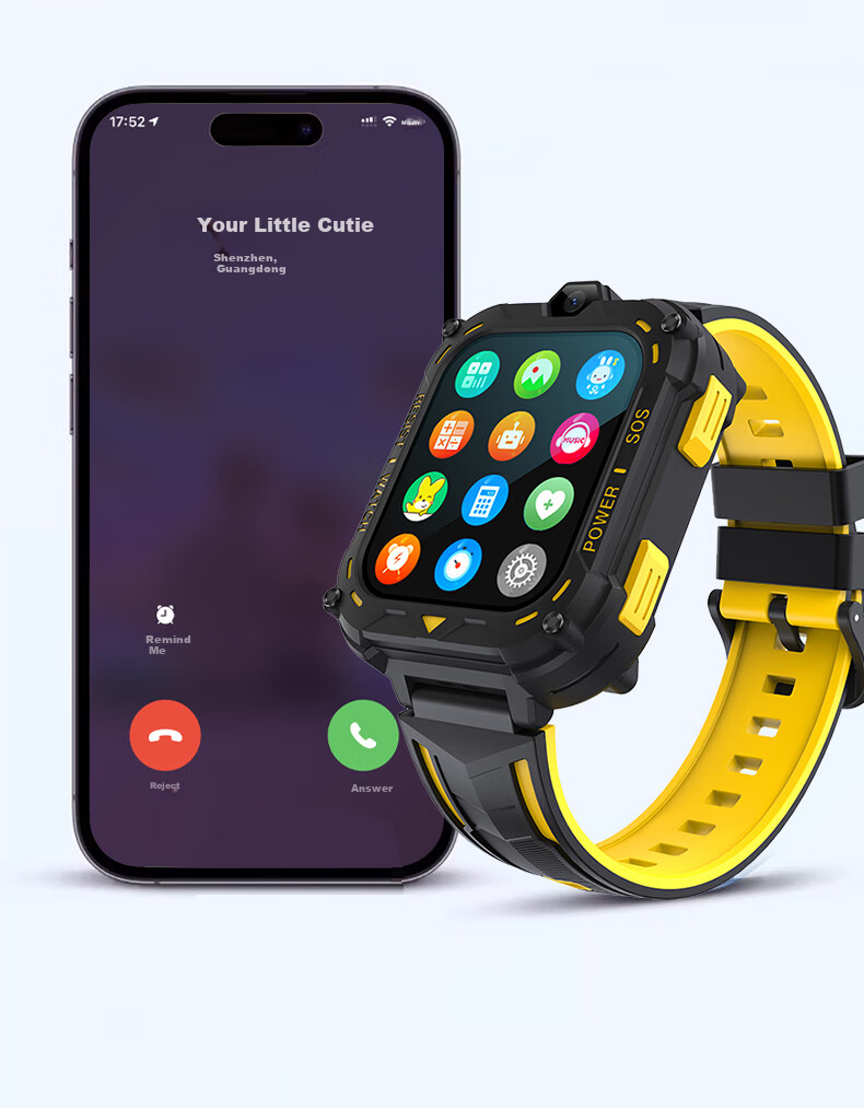 Детские умные часы Xiaobawang A69 для детей 6-12 лет, с GPS, SIM-картой, видеозвонками, розовые