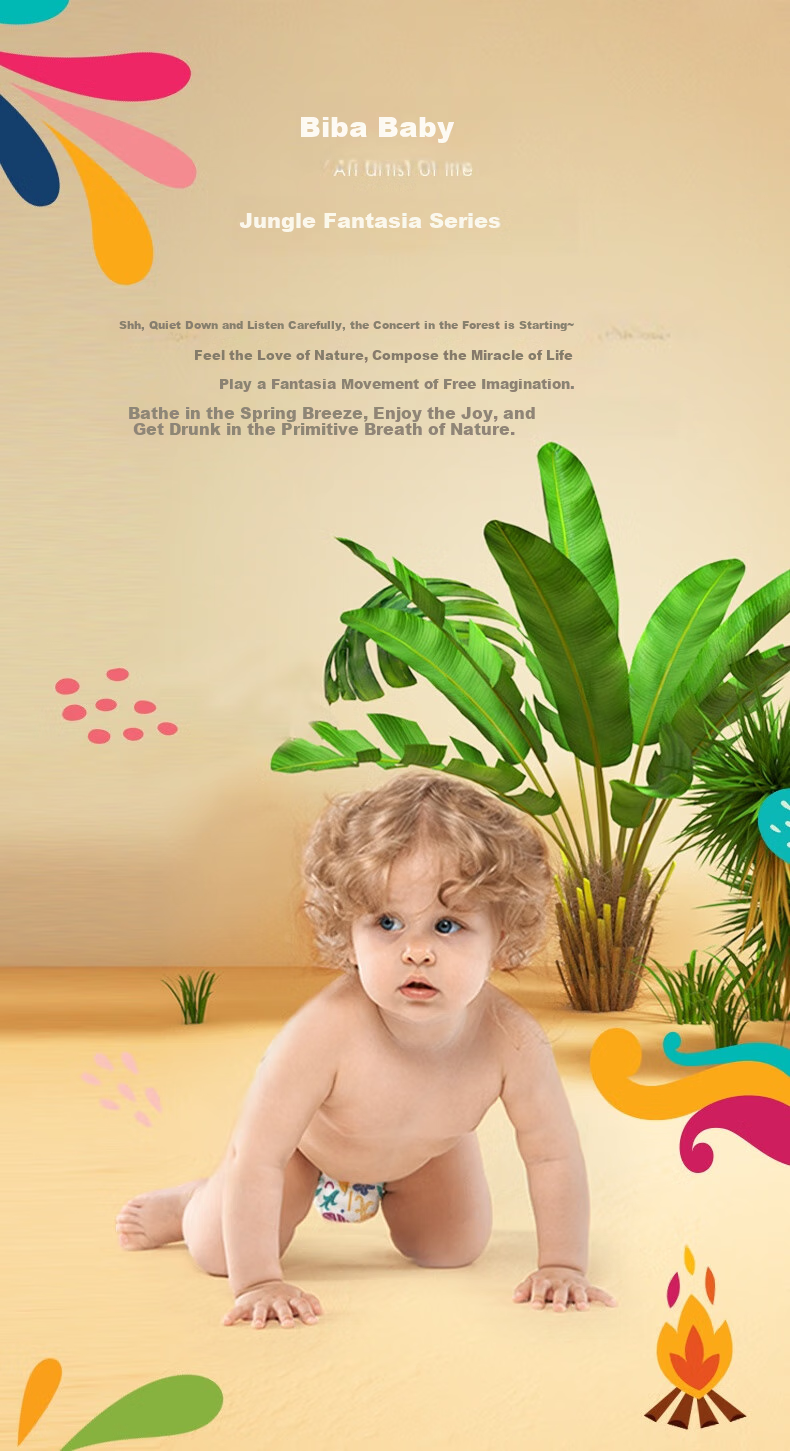 Подгузники-трусики BABA BABY Jungle Fantasy, размер XXL, 32 шт., для детей от 15 кг, ультратонкие, дышащие