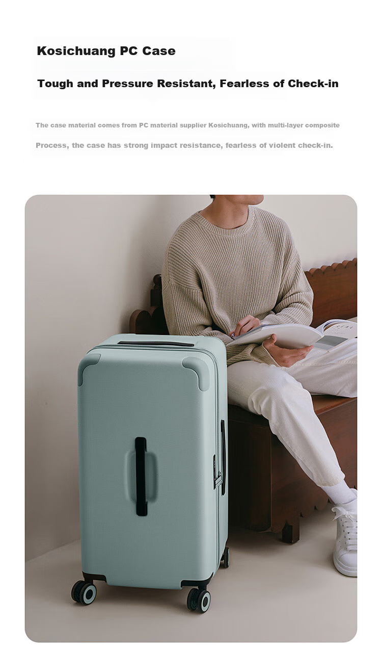 Чемодан Xiaomi Mijia Luggage, 26-дюймовый, PC, большой вместимости, с универсальными колесами, кодовым замком, угольно-черный