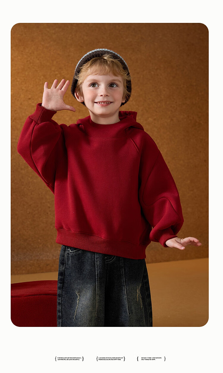 Толстовка ASK JUNIOR для мальчика, новогодняя, красная, размер 100