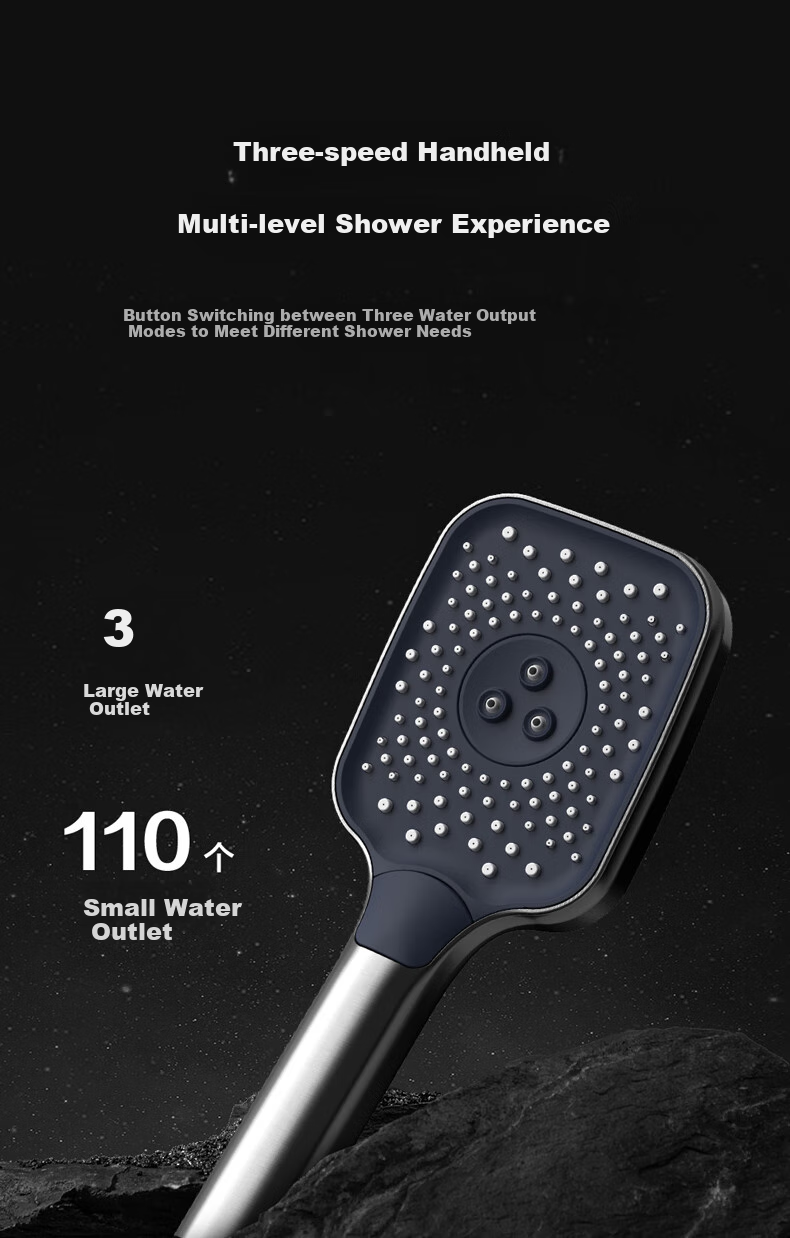 Душевая система MICOE M7Max, цвет оружейный серый, с функцией гидромассажа и интеллектуальным управлением