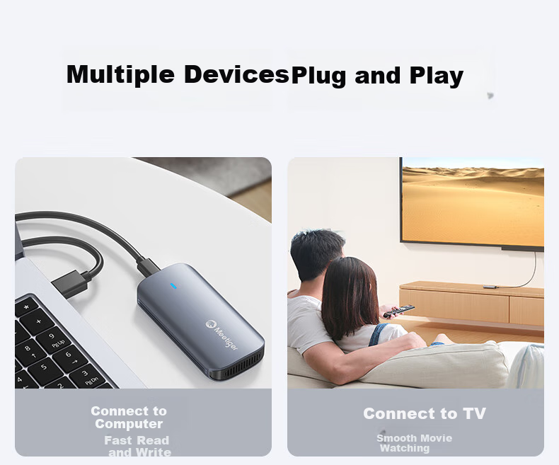 Внешний корпус M.2 NVMe SSD Mihu GM05, USB Type-C, 5 Гбит/с, алюминиевый сплав, для SSD 2230/2242/2260/2280, черный