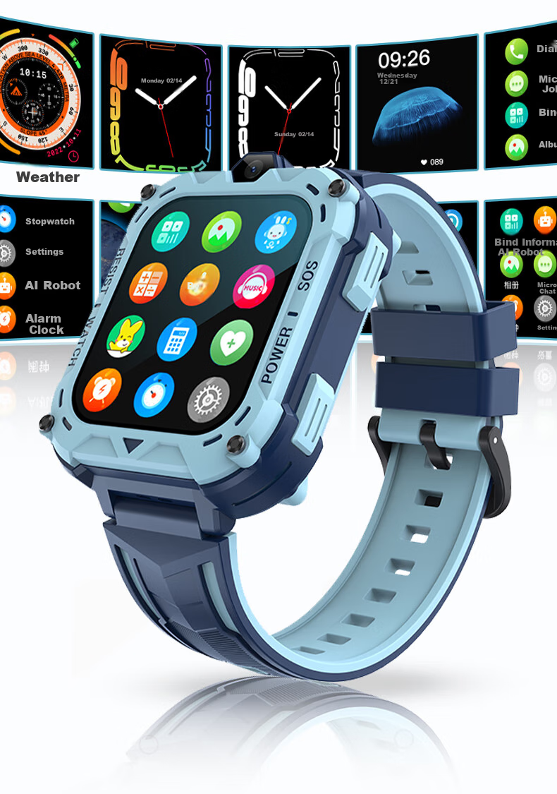 Детские умные часы Xiaobawang A69 для детей 6-12 лет, с GPS, SIM-картой, видеозвонками, розовые