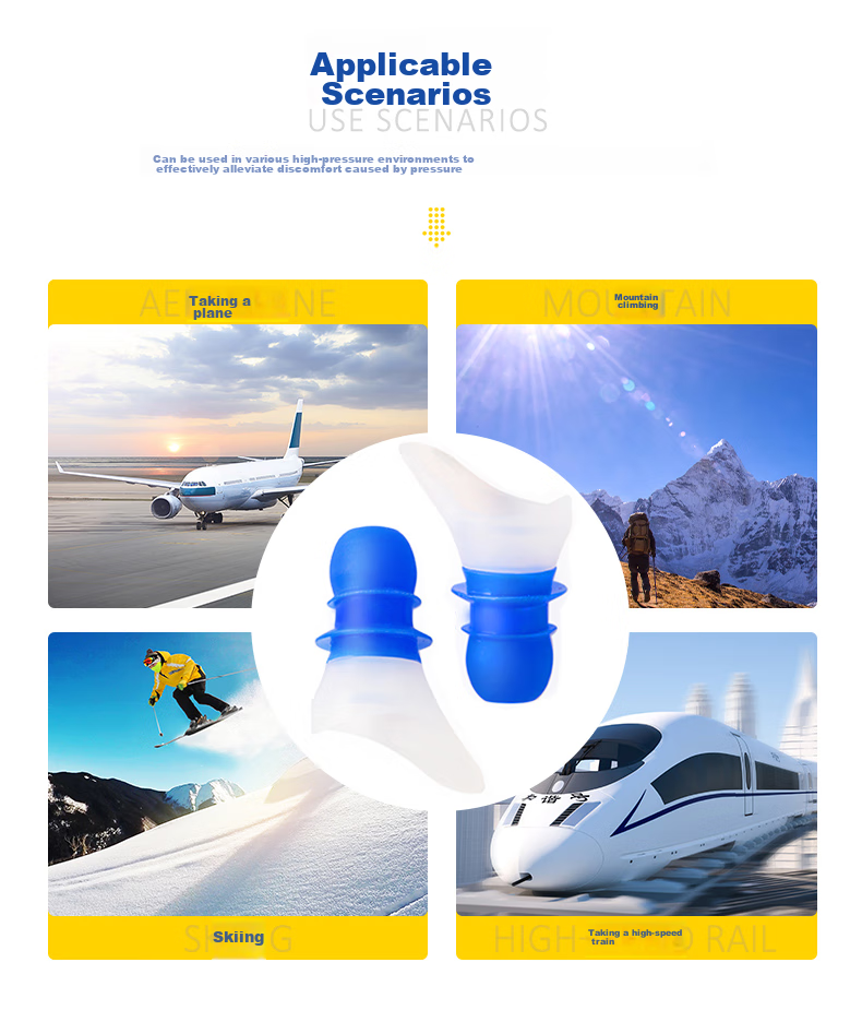Авиационные беруши TRAVEL BLUE для снятия давления в самолете, шумоподавление, защита от тиннитуса и боли в ушах