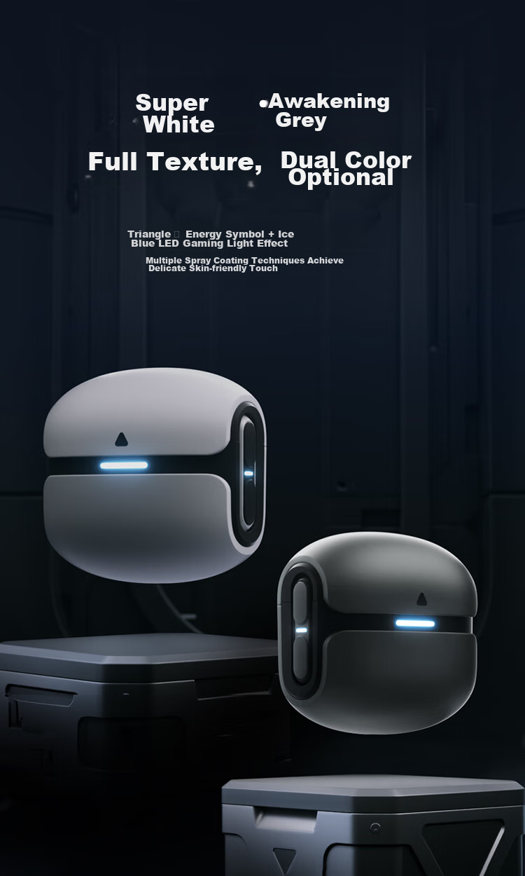 Беспроводные наушники Lanshidun THETA PRO True Wireless Bluetooth, 45 мс низкая задержка, шумоподавление ENC, длительное время работы, серый