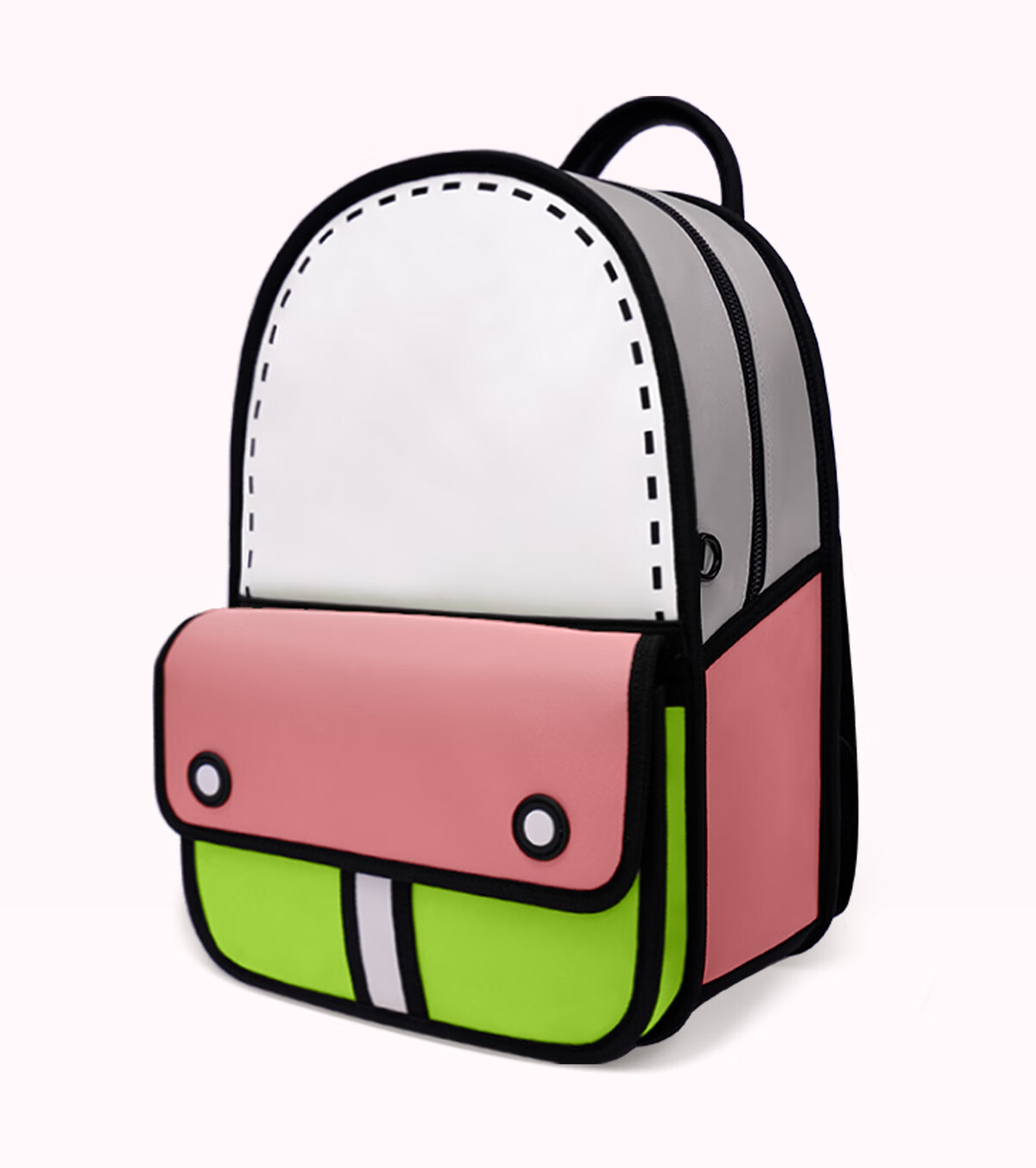 Рюкзак JumpFromPaper Medium 3D Adventure Comic Book Bag, цвет "Матча Розовый"