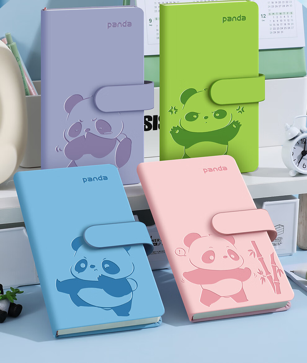 Блокнот Zuolanzhe Panda B6, портативный, креативный, толстый, маленький, эстетичный, для студентов, словарь, планировщик, записная книжка, светло-красный