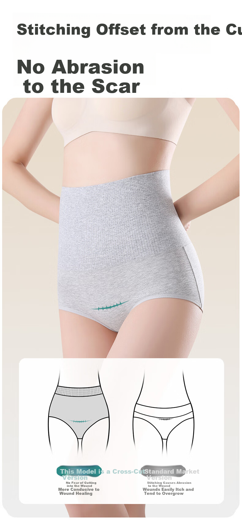 GRACEWELL Женские бесшовные трусы с высокой талией, послеродовые, для коррекции фигуры, больших размеров, с поддержкой ягодиц, артикул DY10023B02