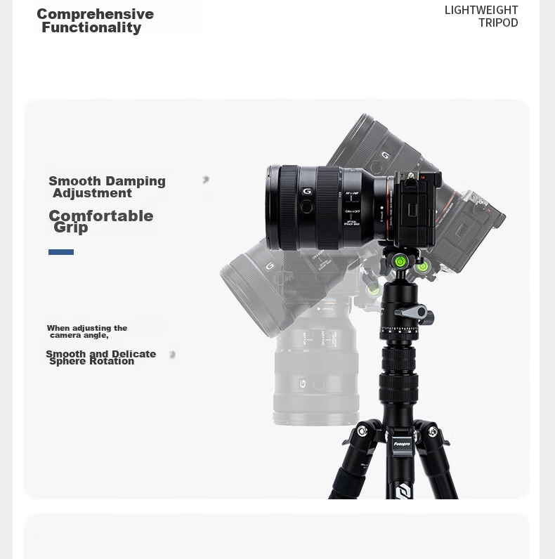 Штатив Fotopro X5I PRO+52QP с шаровой головкой 52QP, портативный, складной, регулируемый монопод для фотосъемки
