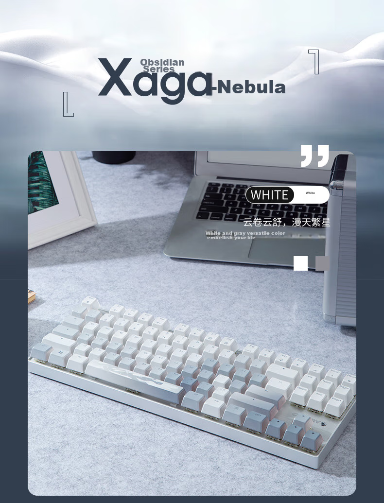 CHERRY MX8.2 Xaga Wireless Keyboard, Bluetooth Tri-Mode Office Mechanical Keyboard, Compatible with MAC System, Three-Transparency PBT Keycaps Customizable Keyboard, New Year Gift