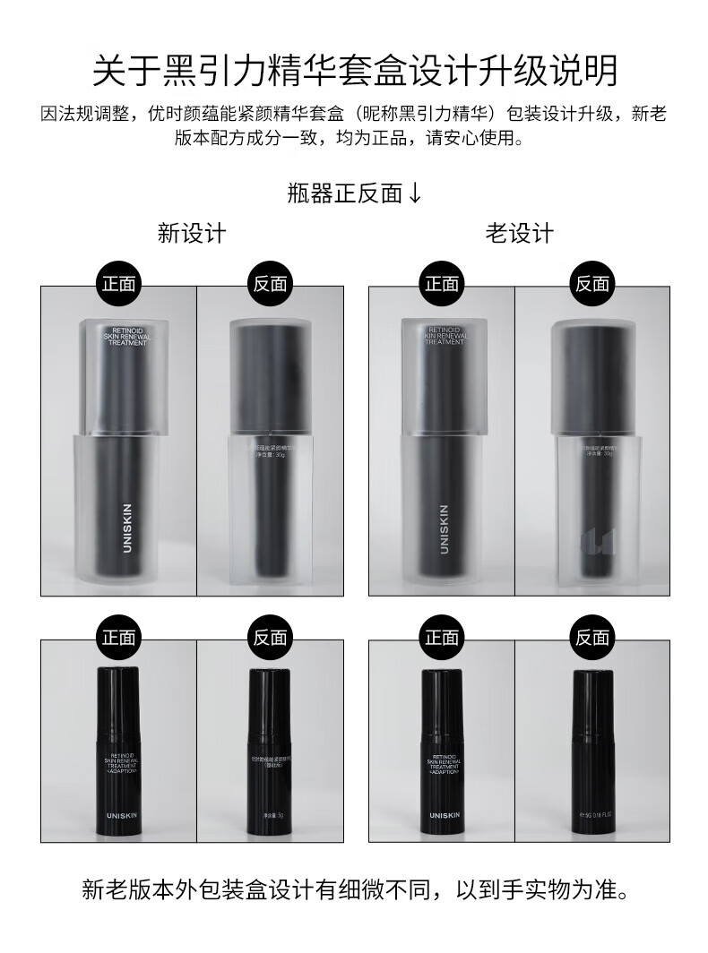 优时颜（UNISKIN）蕴能紧颜精华套盒“黑引力”30g +5g（生日表白礼物送女友）