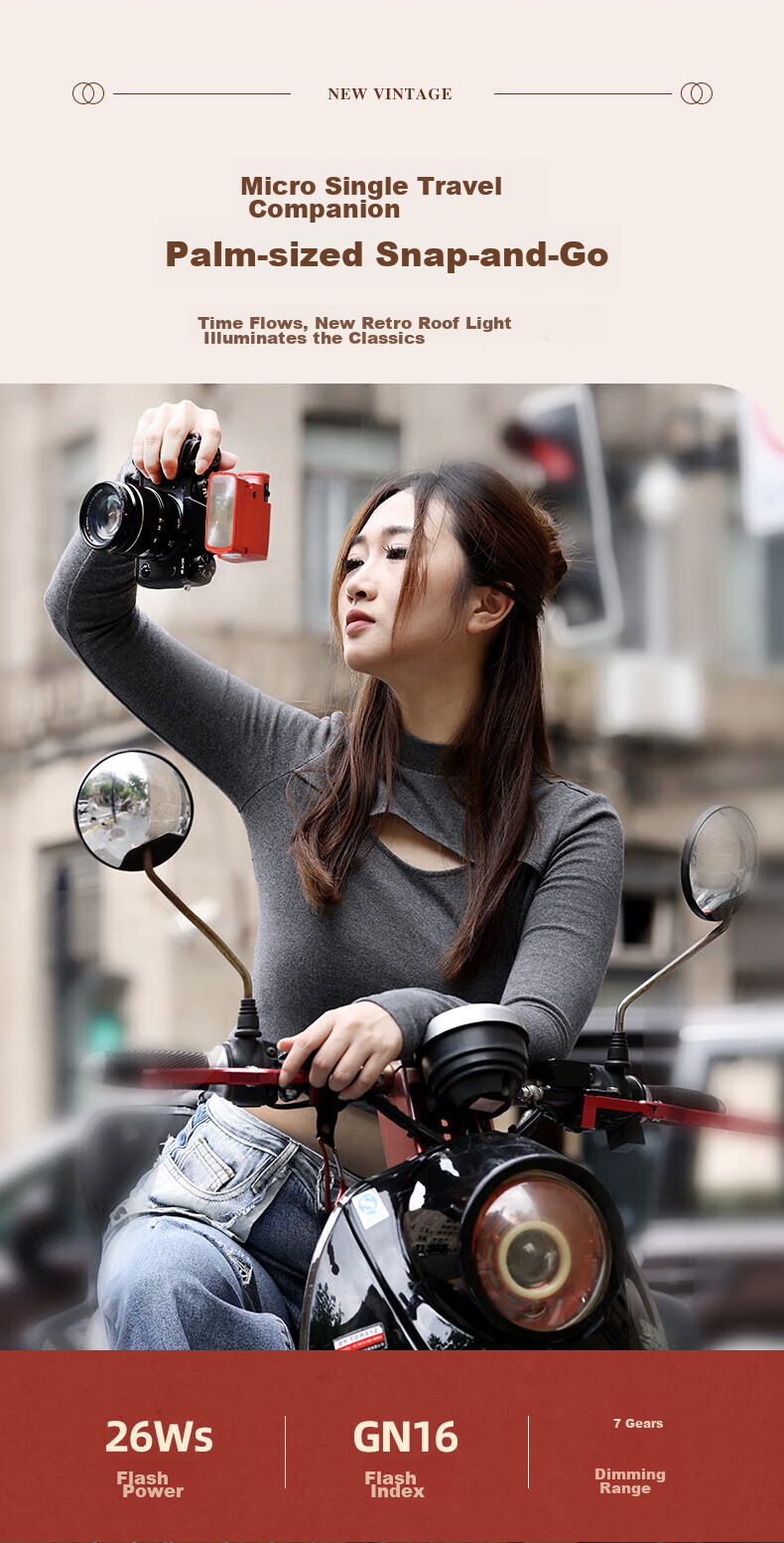 JINBEI Hi-5 HSS Retro Speedlite - портативная студийная вспышка для фотосъемки, совместимая с Sony, Fuji, Canon, Nikon, Olympus