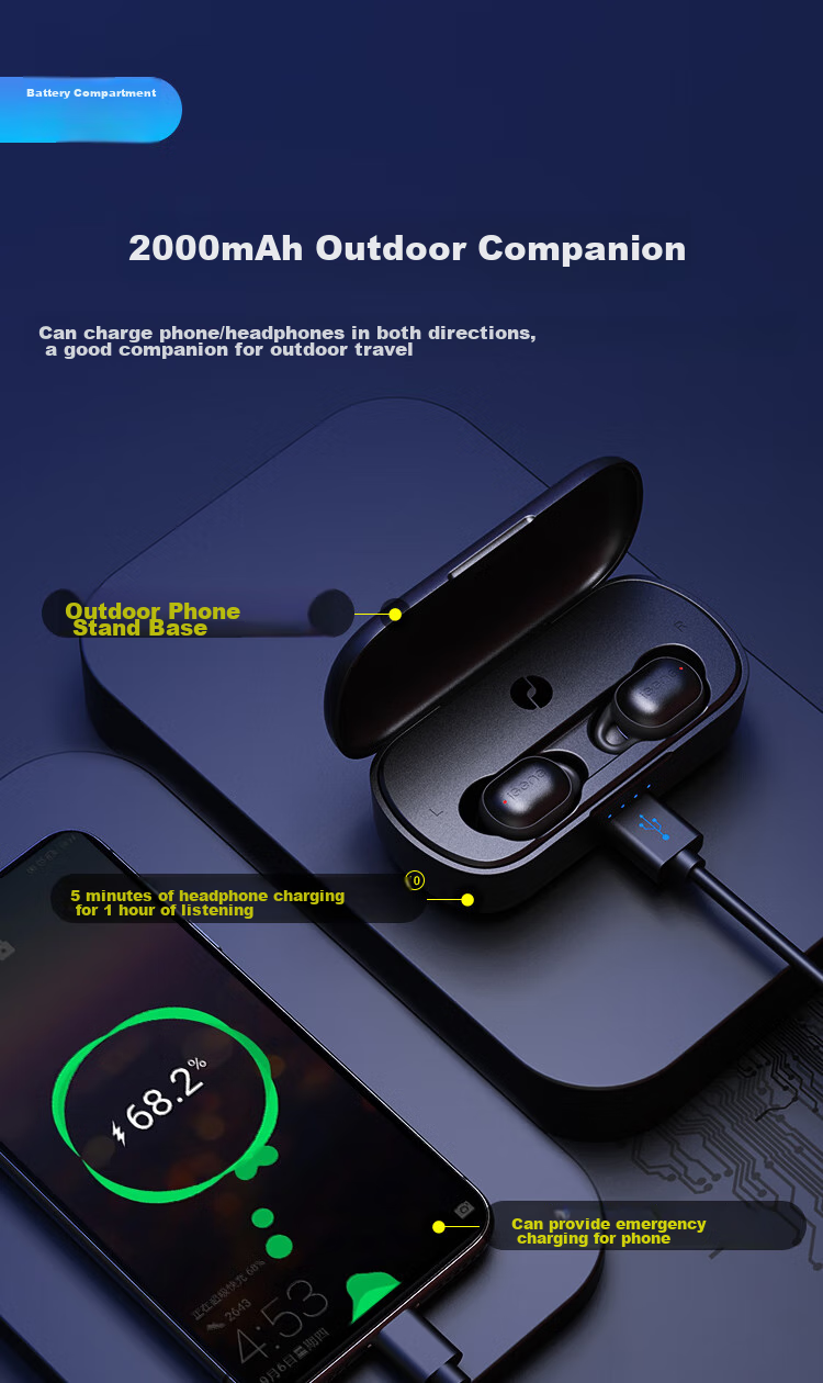 iGene Беспроводные наушники Bluetooth 5.4 с шумоподавлением, 180 часов работы, водонепроницаемые IPX6, черный