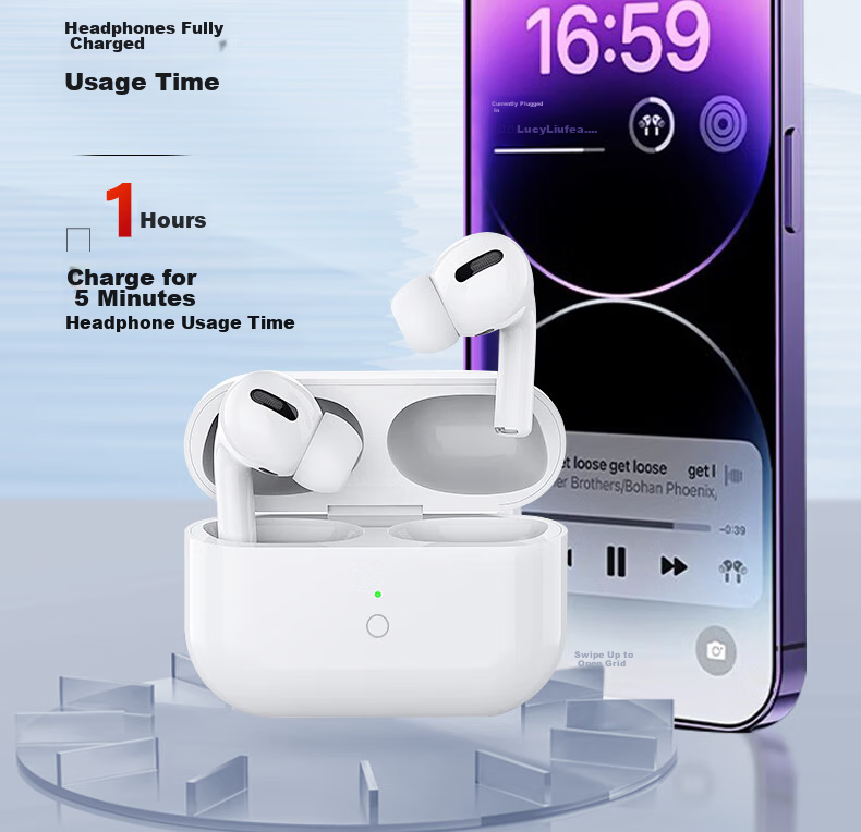 Зарядный чехол Masentek для Apple AirPods Pro/1/2/3/4, беспроводная зарядка, замена утерянных или поврежденных чехлов