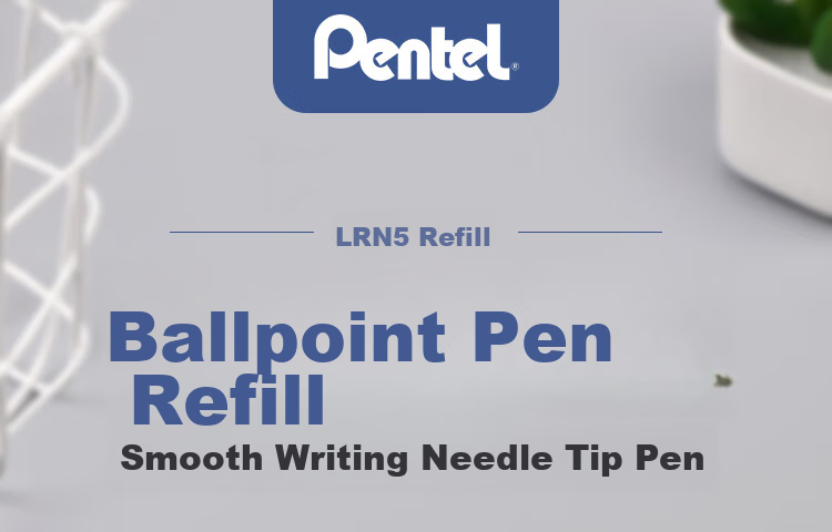 Набор стержней для гелевой ручки Pentel LRN5, 0.5 мм, черные, 12 шт.