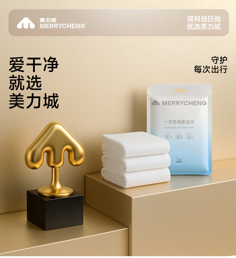 Одноразовое банное полотенце Meilicheng, индивидуально упакованное, утолщенное, большого размера, для отелей и командировок