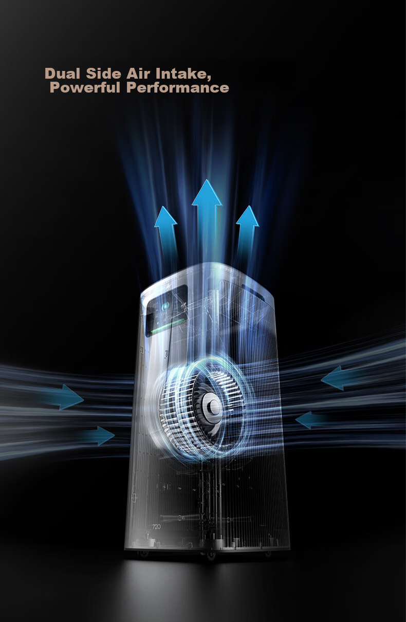 Очиститель воздуха Huawei Zhixuan HarmonyOS Smart Selection 720 Pro Enhanced, для больших квартир, удаление формальдегида, дыма, запахов, аллергенов, шерсти животных