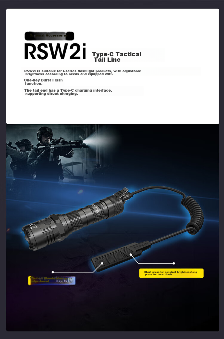 Тактический фонарь NITECORE P20iX с высокой яркостью, самооборона на открытом воздухе, стробоскоп одной кнопкой и стеклобой