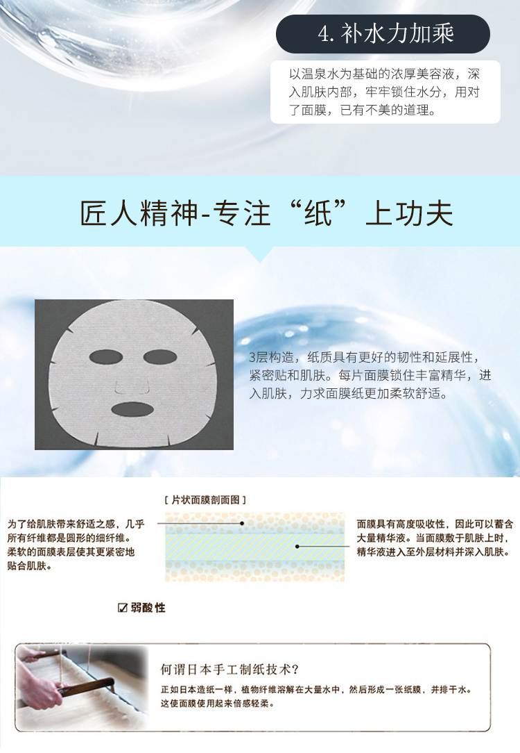 高丝美肌职人薏苡仁面膜7片/袋 补水保湿肌肤通透提亮 日本进口 