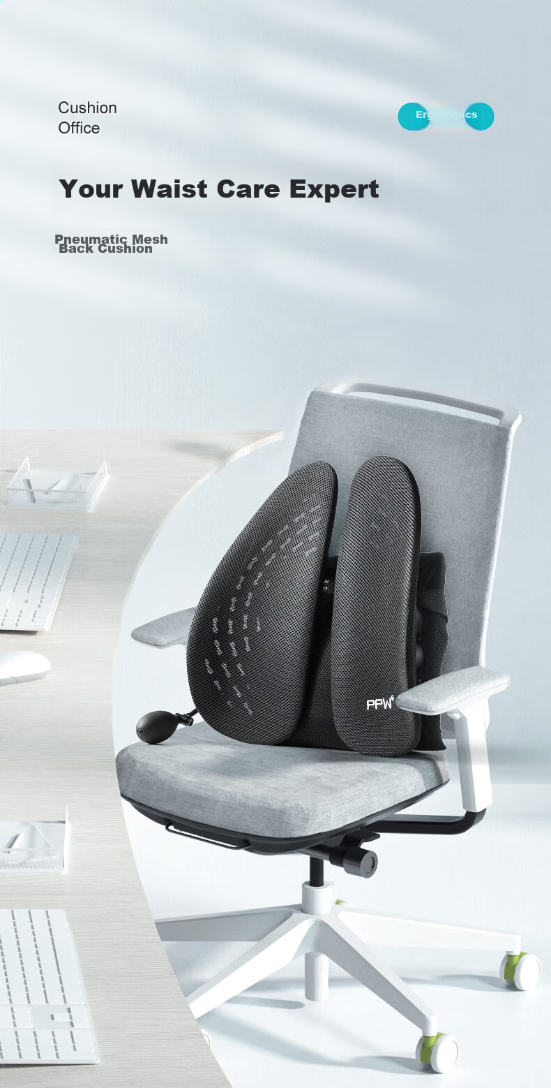 Подушка для спины PPW Lumbar Support Ergonomic Back Cushion Car Seat Pillow Office Lumbar Pillow Pad Back Support Brace
