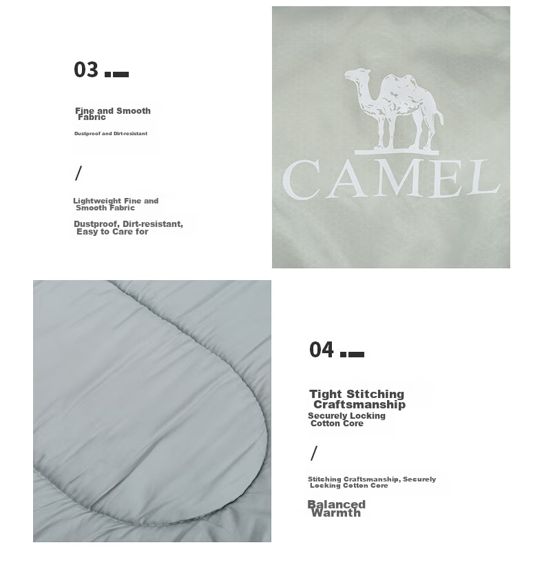 Спальный мешок CAMEL, утолщенный, для зимних условий, с возможностью сшивания, 2.15 кг, цвет хаки