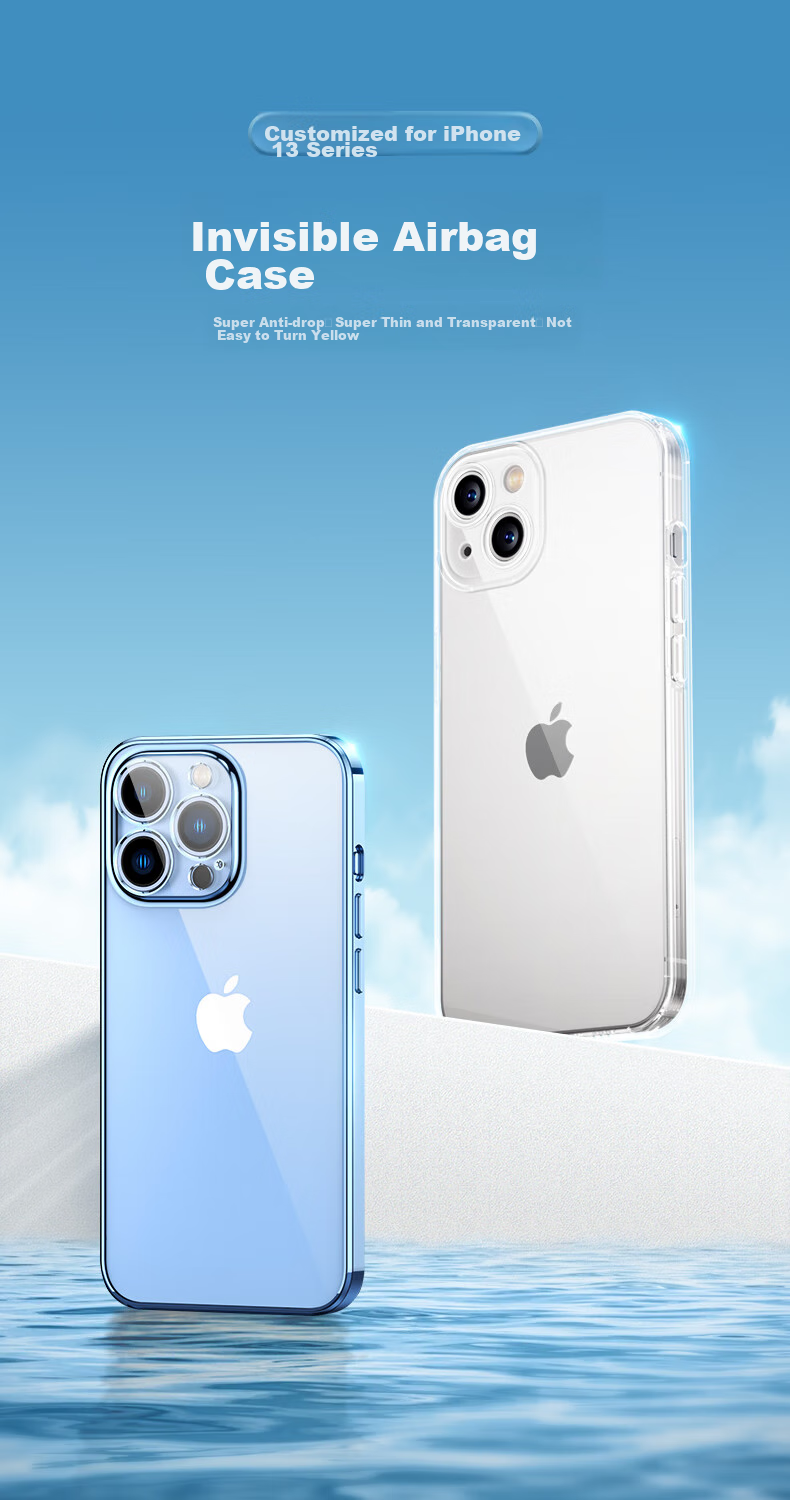 Чехол PISEN для iPhone 13, противоударный, прозрачный, с защитой камеры