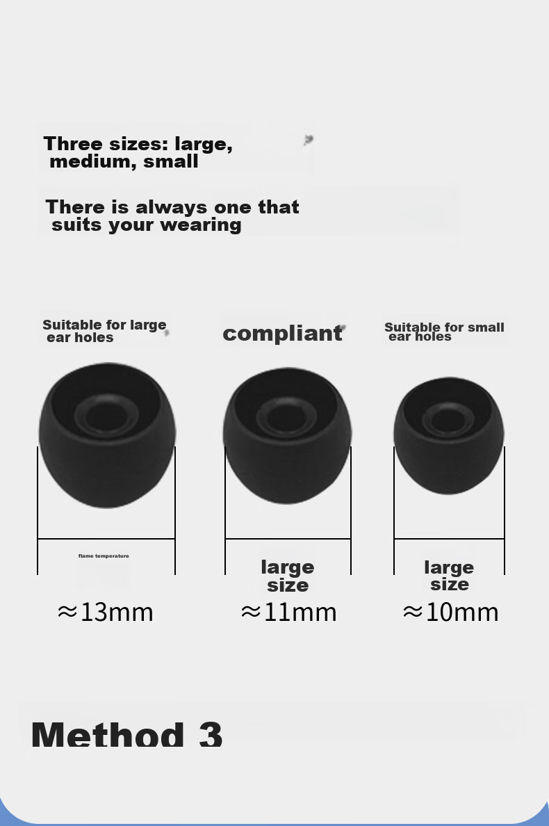 Masentek ES20 Bluetooth Earphones Eartips, In-Ear Silicone Soft Tips, Universal Protective Covers, Replaceable Accessories, Compatible with Huawei, Vivo, Oppo, Xiaomi, Black