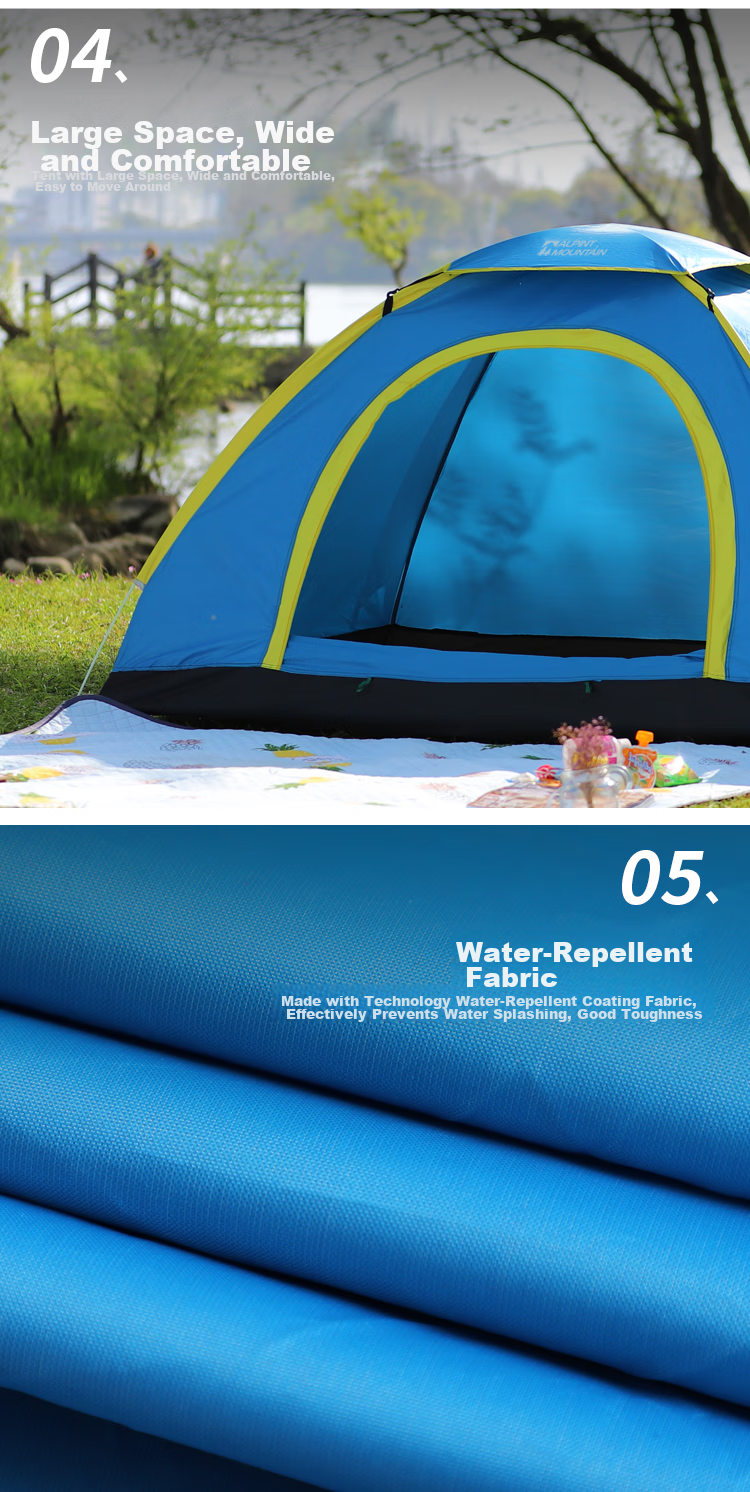 Палатка ALPINT MOUNTAIN Quick-Open, полностью автоматическая, водонепроницаемая, для пляжа, для отдыха на природе, двухместная, без установки, для кемпинга