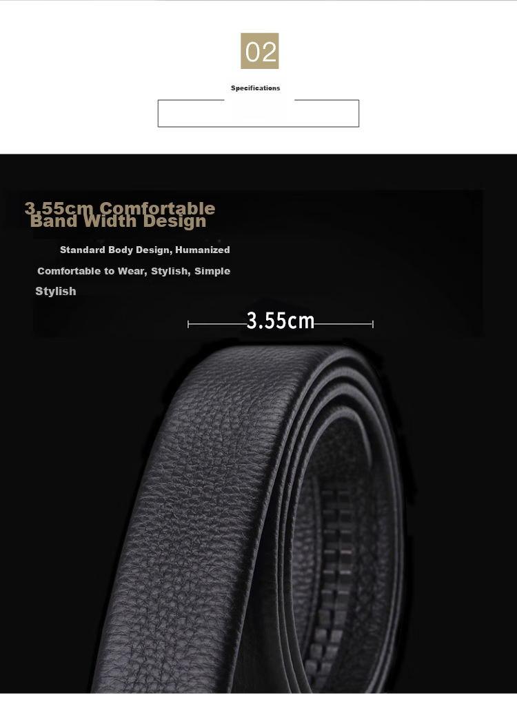 Ремень мужской CROCODILE из натуральной кожи, автоматическая пряжка, черный, 120 см