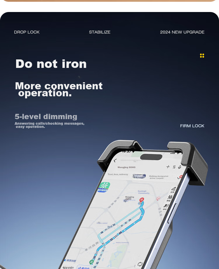 Крепление для телефона Move iron на электровелосипед, мотоцикл, универсальный кронштейн для навигации, стиль зеркала заднего вида, быстросъемный