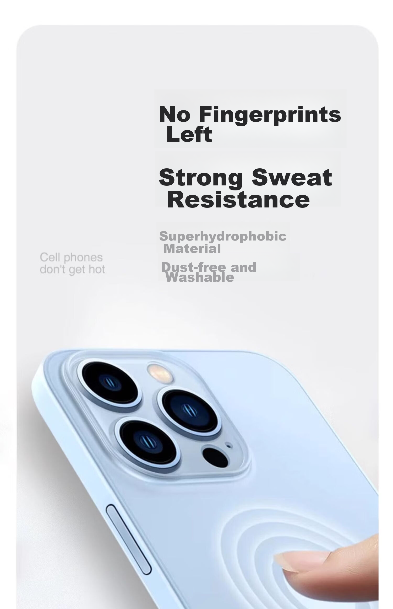 Чехол-накладка DIVI для Apple iPhone 13, ультратонкий, матовый, полупрозрачный, синий
