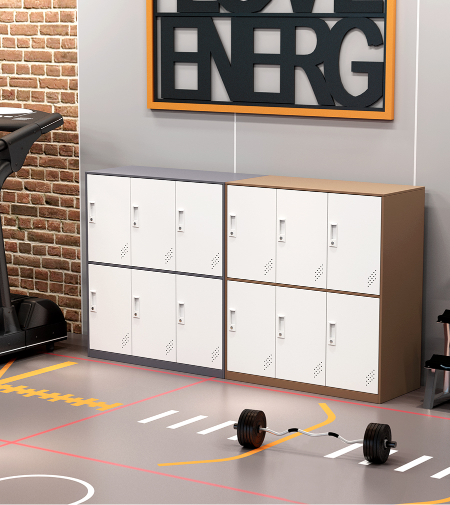 信京 更衣柜铁皮柜矮柜钢制储物柜带锁健身房存包柜学生书包柜 四门(颜色可选)