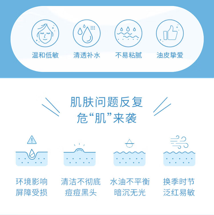 芙丽芳丝水乳洗面奶【洗面奶20g+清爽水30ml+清爽乳15ml】化妆水乳液中小样套装补水保湿