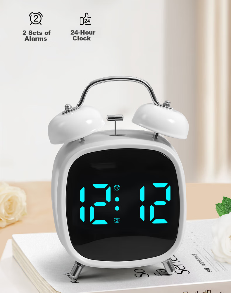Будильник Timess для школьников и детей, электронный громкий, с голосовым управлением, новая модель 2025, прикроватный, подарок на Новый год