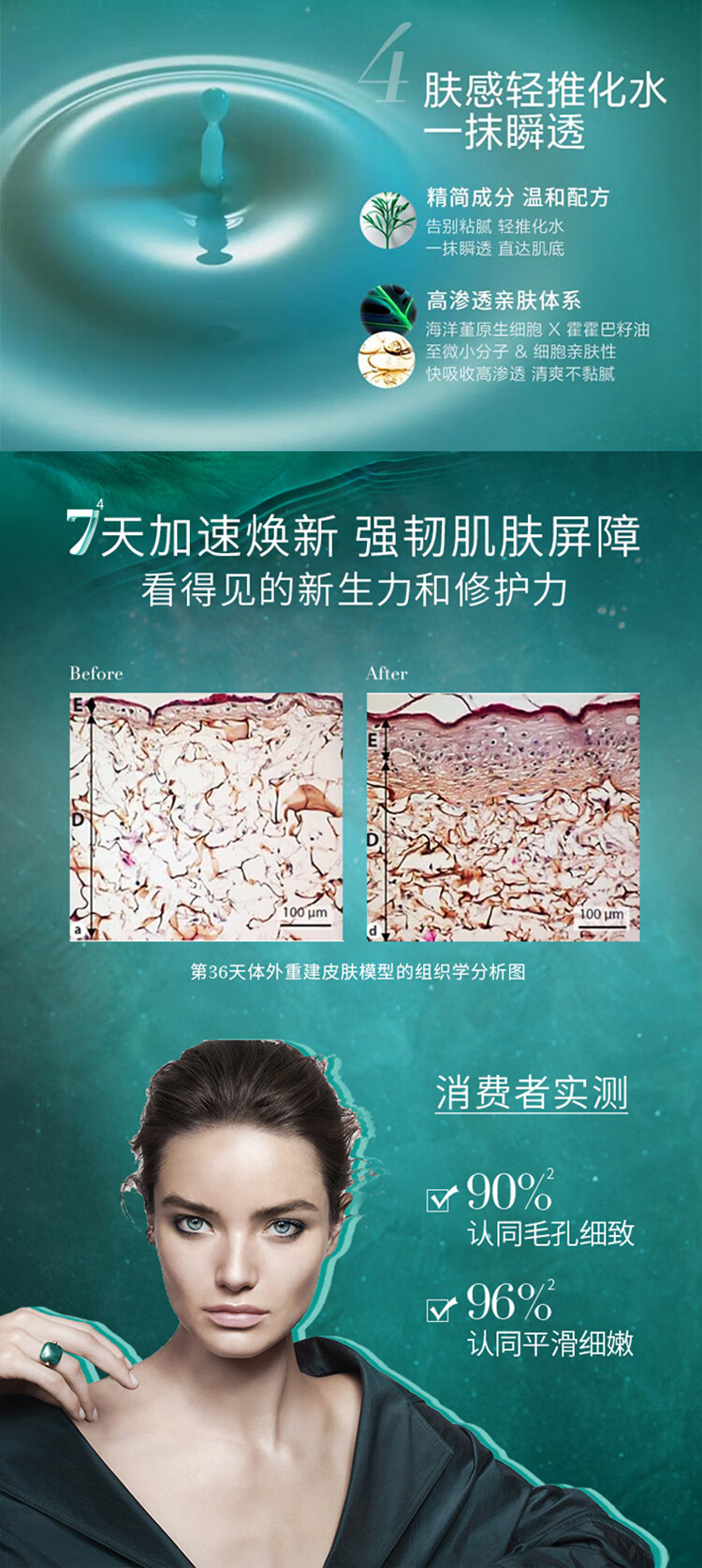 HR赫莲娜绿宝瓶精华露 1.5ML+新肌水1.5ML