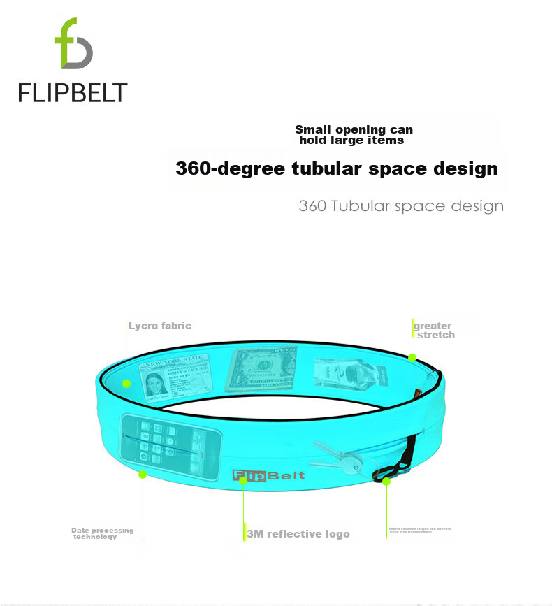 Поясная сумка Flipbelt Zipped Waist Pack, для спорта, бега, туризма, марафона, велоспорта, размер XL, звездный серый