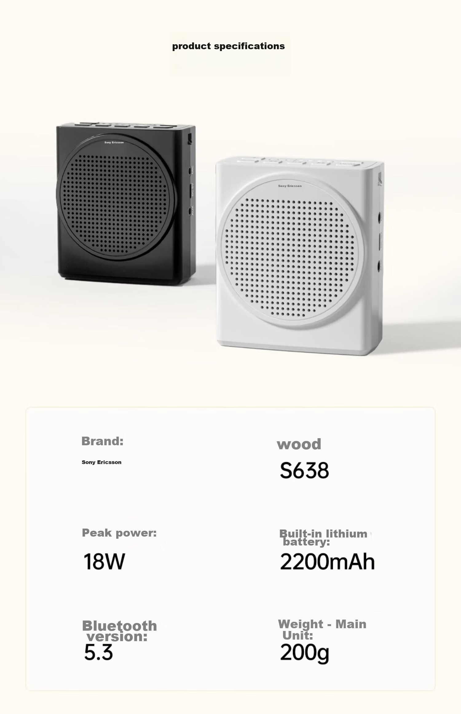 Портативная акустика Soaiy S638, 18 Вт, Bluetooth 5.3, запись звука, черный