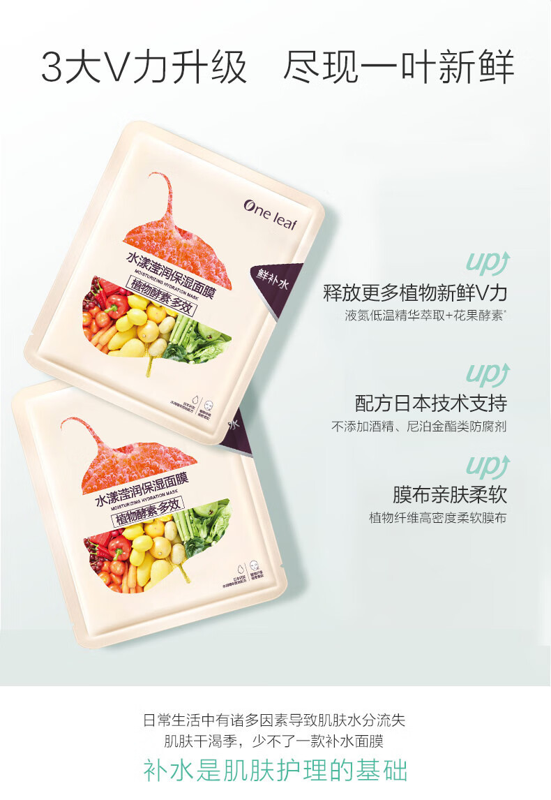 【热巴同款】一叶子面膜补水保湿锁水 控油清洁收缩毛孔提亮肤色细腻弹嫩 植物酵素护肤品女 【控油净透】水漾焕颜面膜礼盒 20片装