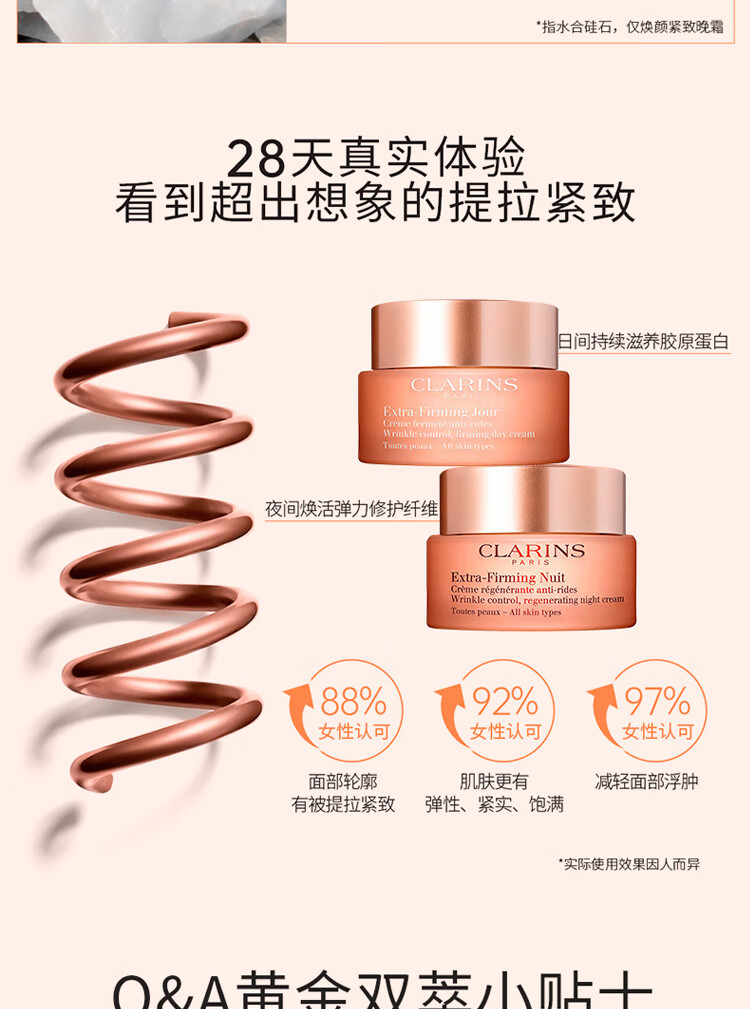 娇韵诗 娇韵诗 焕颜水乳霜套装 弹簧日晚霜双萃精华三件套护肤品套装 