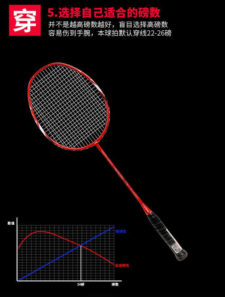 李宁 LI-NING 羽毛球拍单拍全碳素3u攻防兼备型男女初学进阶3U A880T红色 （已穿线）